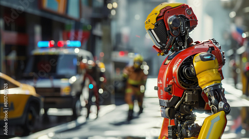 Humanoid robot rescue robot, fireman © Christofer