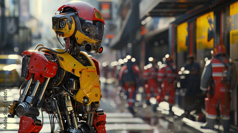 Humanoid robot rescue robot, fireman Humanoid robot rescue robot, fireman