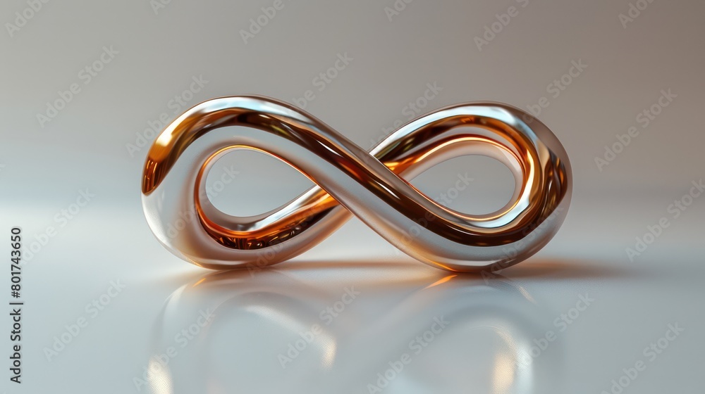 eternity infinity symbol, 3d, white background eternity infinity symbol, 3d, white background