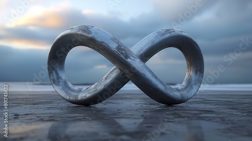 eternity infinity symbol, 3d, white background