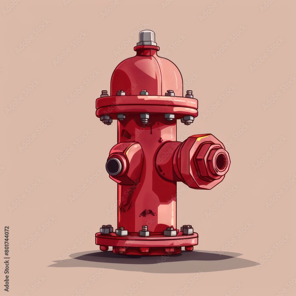 fire hydrant illustration in a flat color background fire hydrant illustration in a flat color background