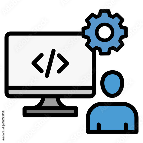 Software Programer  Icon Element For Design © irin