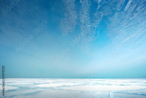 冬の氷の模様の背景イメージ
