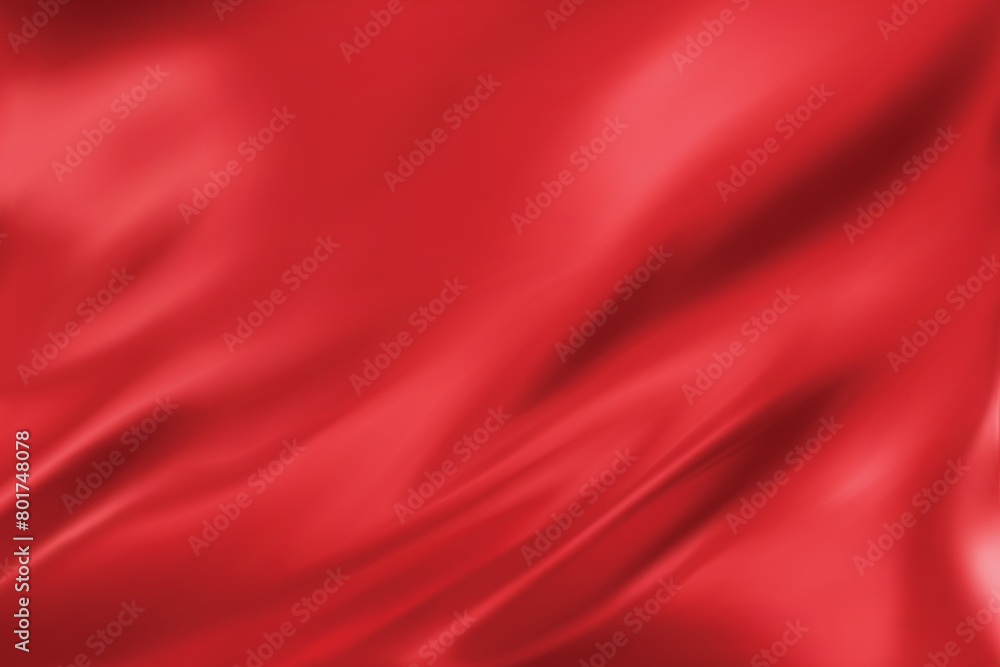 Abstract dark red gradient background. Minimalistic subtle wavy silk texture. 3D vector illustration.