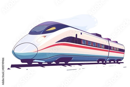 high speed trains design on white background