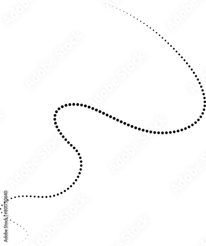 Line dotted halftone waves. Creative shape abstract