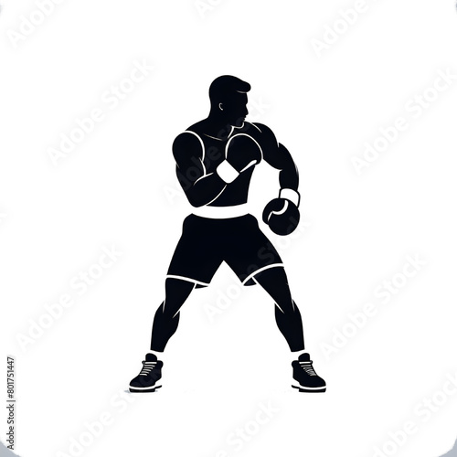 silhouette of a boxer