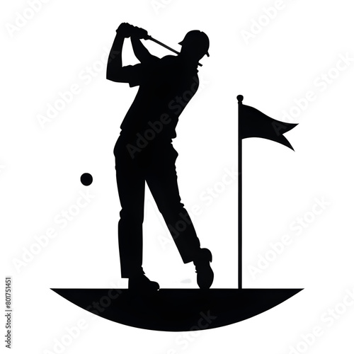 golf player silhouette