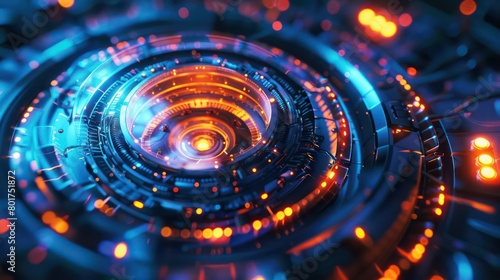  sci-fi swirling vortexes  futuristic neon light