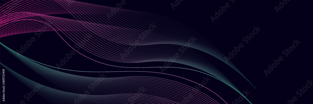 Dark abstract background with shining waves. Elegant dynamic wavy lines. Modern futuristic technology concept. Dark abstract background with shining waves. Elegant dynamic wavy lines. Modern futuristic technology concept.