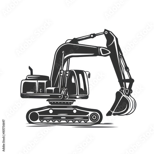 Wallpaper Mural excavator logo design on a white background Torontodigital.ca