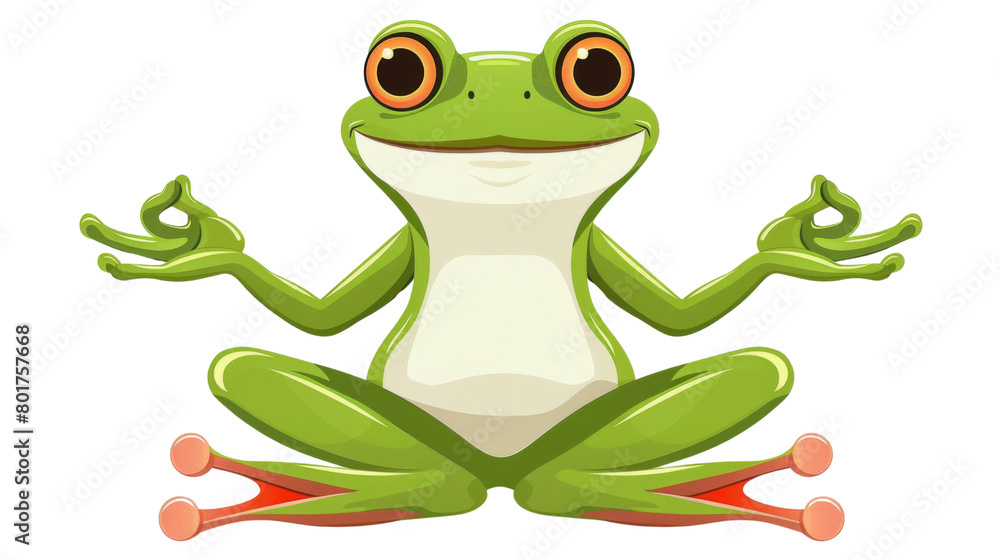Cute Frog Meditating Cute Frog Meditating