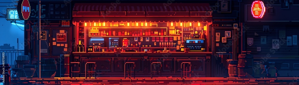 Exploring the boundaries of pixel art through a vintage, retro-themed digital animation Exploring the boundaries of pixel art through a vintage, retro-themed digital animation