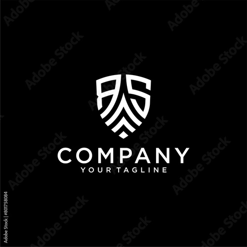 Free Download RS shield letter logo design template. - GFXLoad