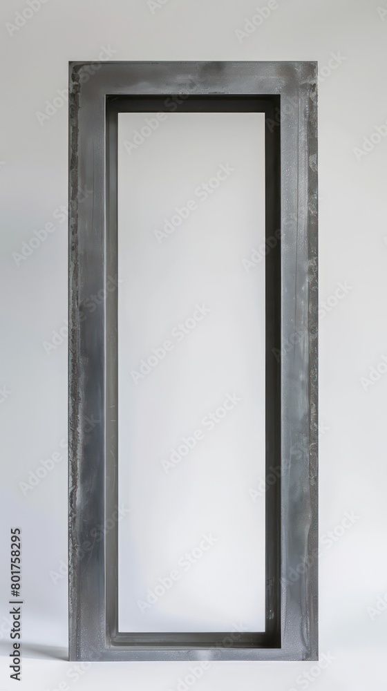 simple rectangular frame made of steel beams on a white background simple rectangular frame made of steel beams on a white background