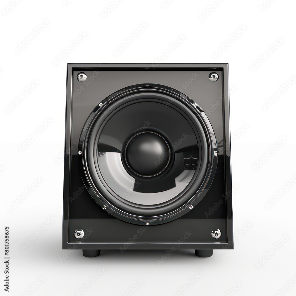 Fototapeta premium subwoofer speaker on white background