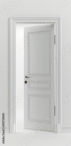 open white door against a white background