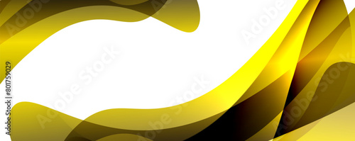 A liquid yellow wave contrasted against a black fluid on a white background, reminiscent of a culinary ingredient or drink in serveware or dishware