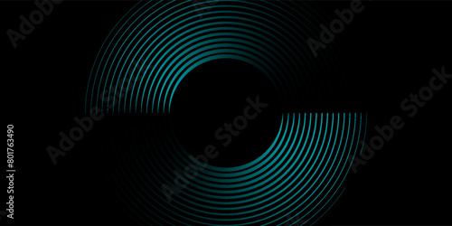 3D techno abstract background overlap layer on dark space with glowing white circles shape decoration. Modern graphic design element lines style concept for banner, flyer, card line arts