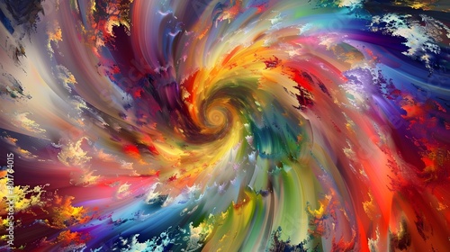 Vibrant Vortex of Consciousness A Flowing Visualization of Thoughts and Emotions