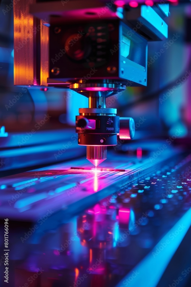 A detailed view of laser technology machinery A detailed view of laser technology machinery