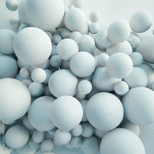 spheres piled together  covering the screen  white background