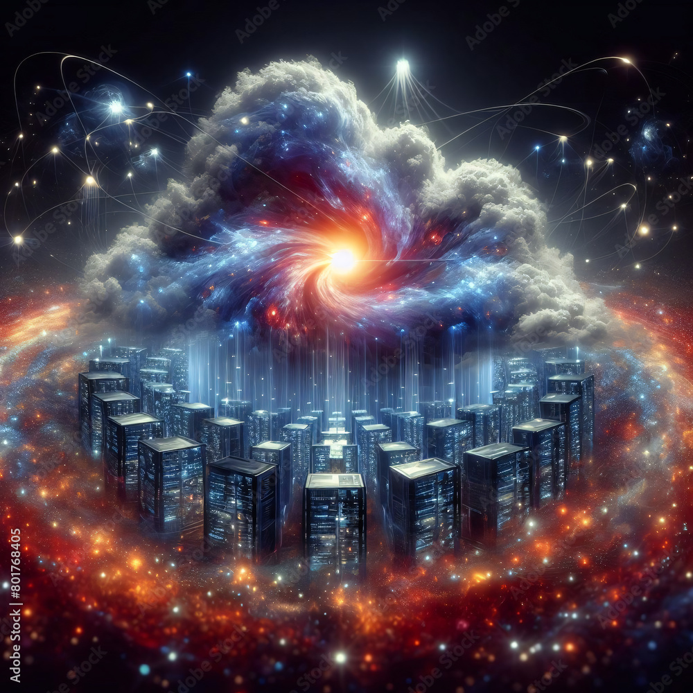 Fototapeta premium visualization of cloud realms