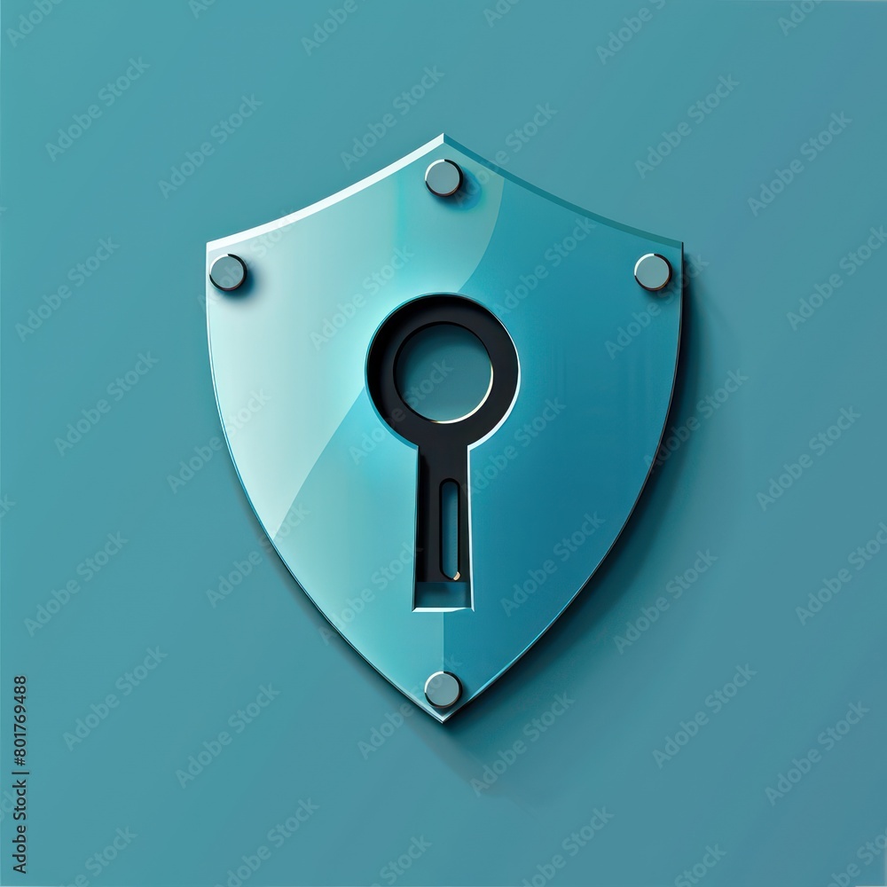 data security shield symbol, center with keyhole data security shield symbol, center with keyhole