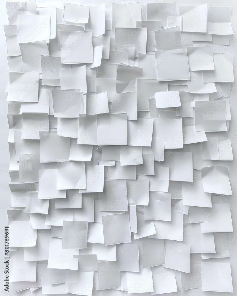 white paper square stacked white on white