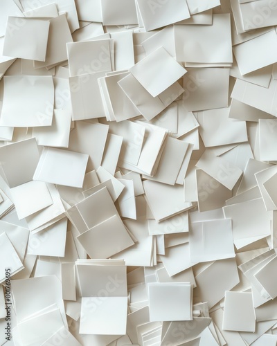 white paper square stacked white on white