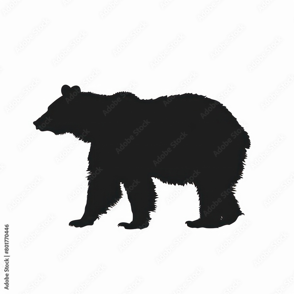 bear silhouette solid black isolated on a white background bear silhouette solid black isolated on a white background