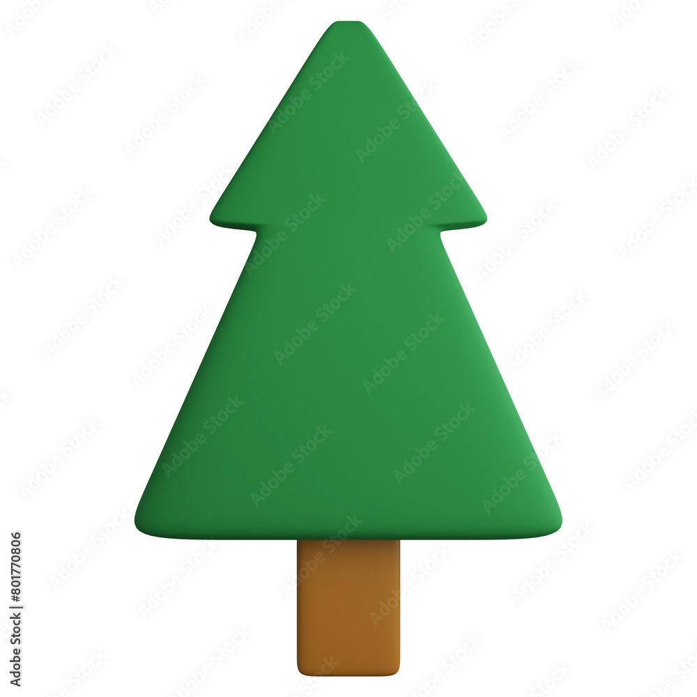 Christmas tree clipart flat design icon isolated on transparent background, 3D render Christmas and New year concept Christmas tree clipart flat design icon isolated on transparent background, 3D render Christmas and New year concept