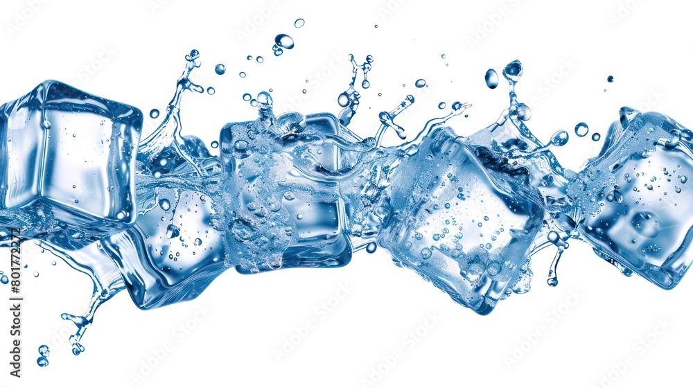ice cubes transparency, imperfections ice, air bubbles and tiny cracks, light refraction white background ice cubes transparency, imperfections ice, air bubbles and tiny cracks, light refraction white background