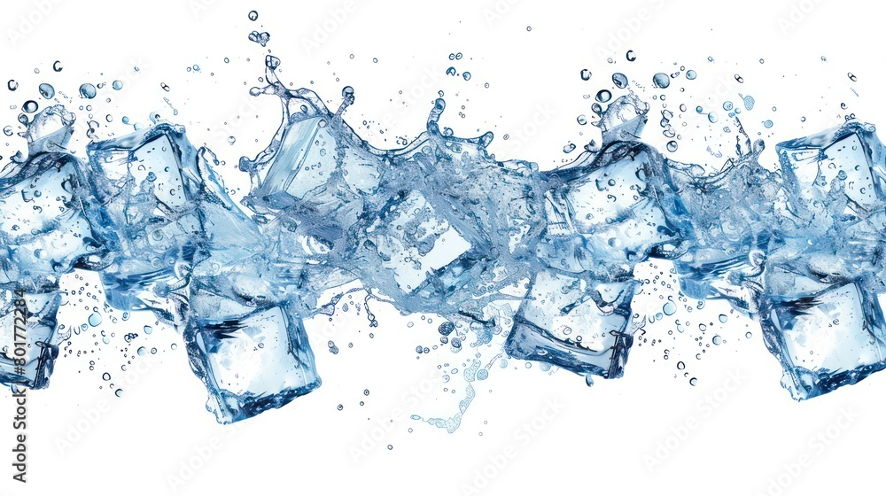 ice cubes transparency, imperfections ice, air bubbles and tiny cracks, light refraction white background ice cubes transparency, imperfections ice, air bubbles and tiny cracks, light refraction white background