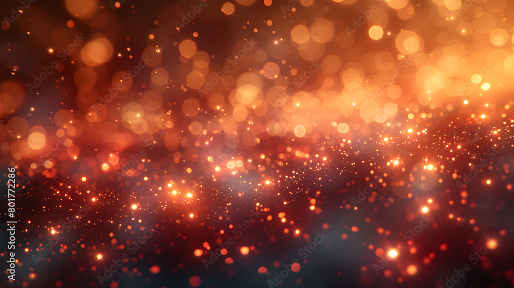 Obraz premium Abstract cream background with blurry festival lights and outdoor celebration bokeh