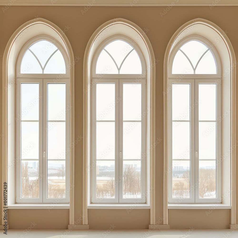 windows white arches beige color windows white arches beige color