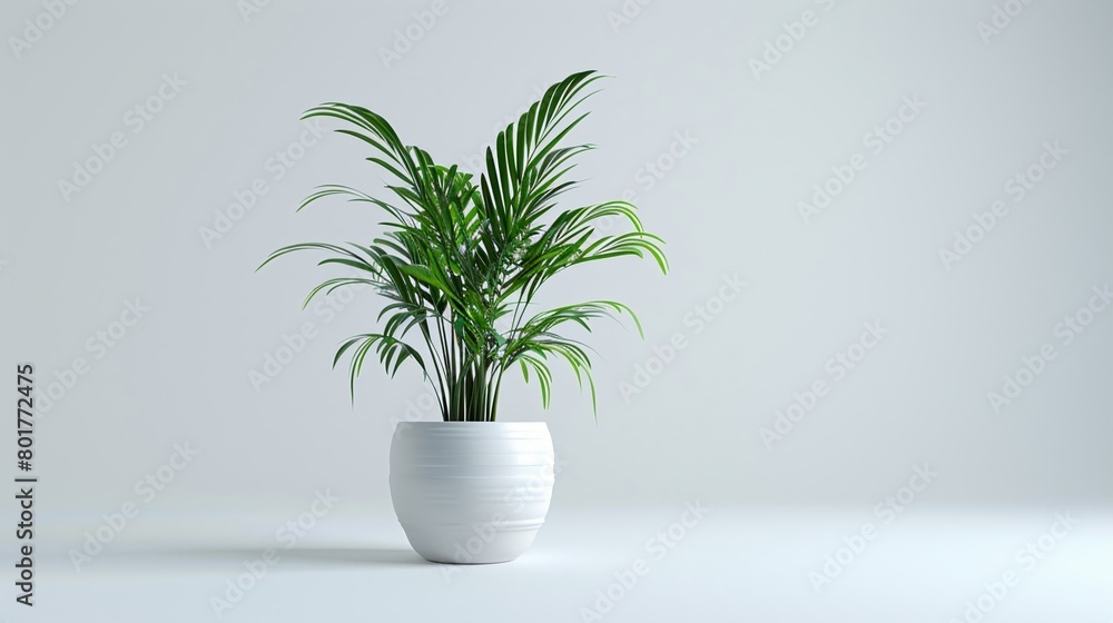 A houseplant set against a simple white backdrop serves as a gentle reminder of the elegance in minimalism. AI generated. A houseplant set against a simple white backdrop serves as a gentle reminder of the elegance in minimalism. AI generated.