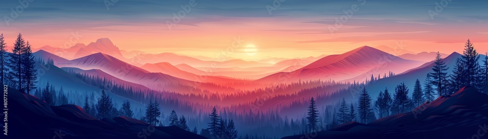 A contemporary art piece showcasing the wide-angle perspective of the urban scenery at twilight. A contemporary art piece showcasing the wide-angle perspective of the urban scenery at twilight.