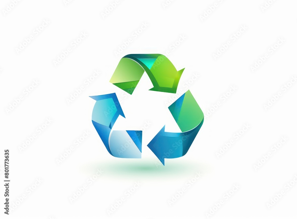 waste Recycling logo, white background waste Recycling logo, white background