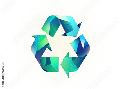 waste Recycling logo  white background