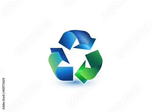 waste Recycling logo, white background