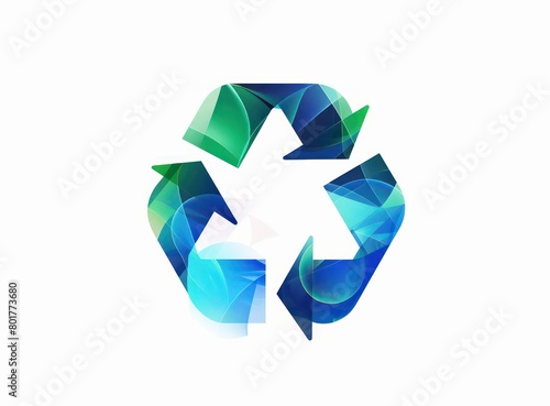 waste Recycling logo, white background