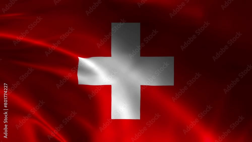Abstract illustration of Switzerland flag on a map, isolated on background Abstract illustration of Switzerland flag on a map, isolated on background