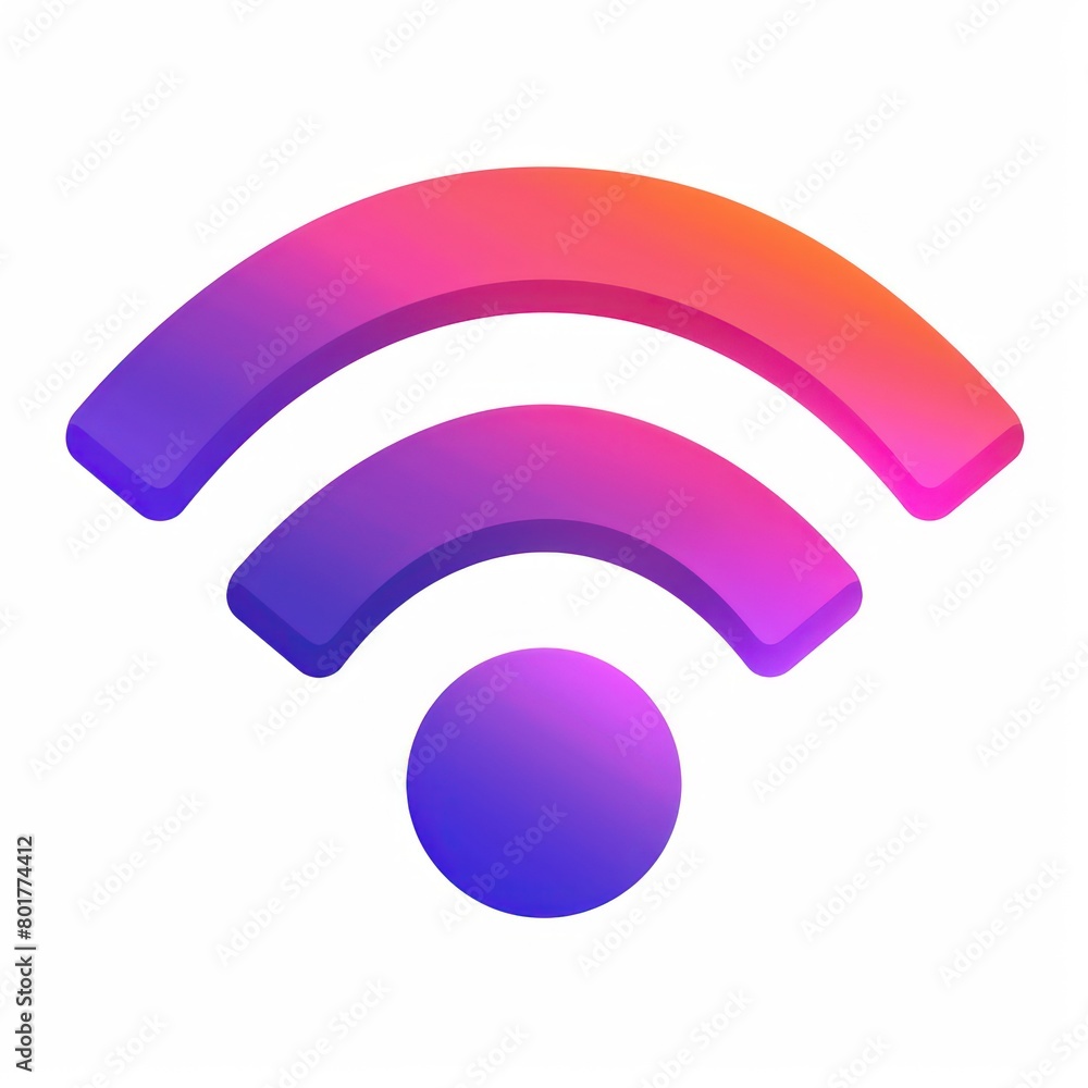 wifi 7 icon design logo at white background wifi 7 icon design logo at white background