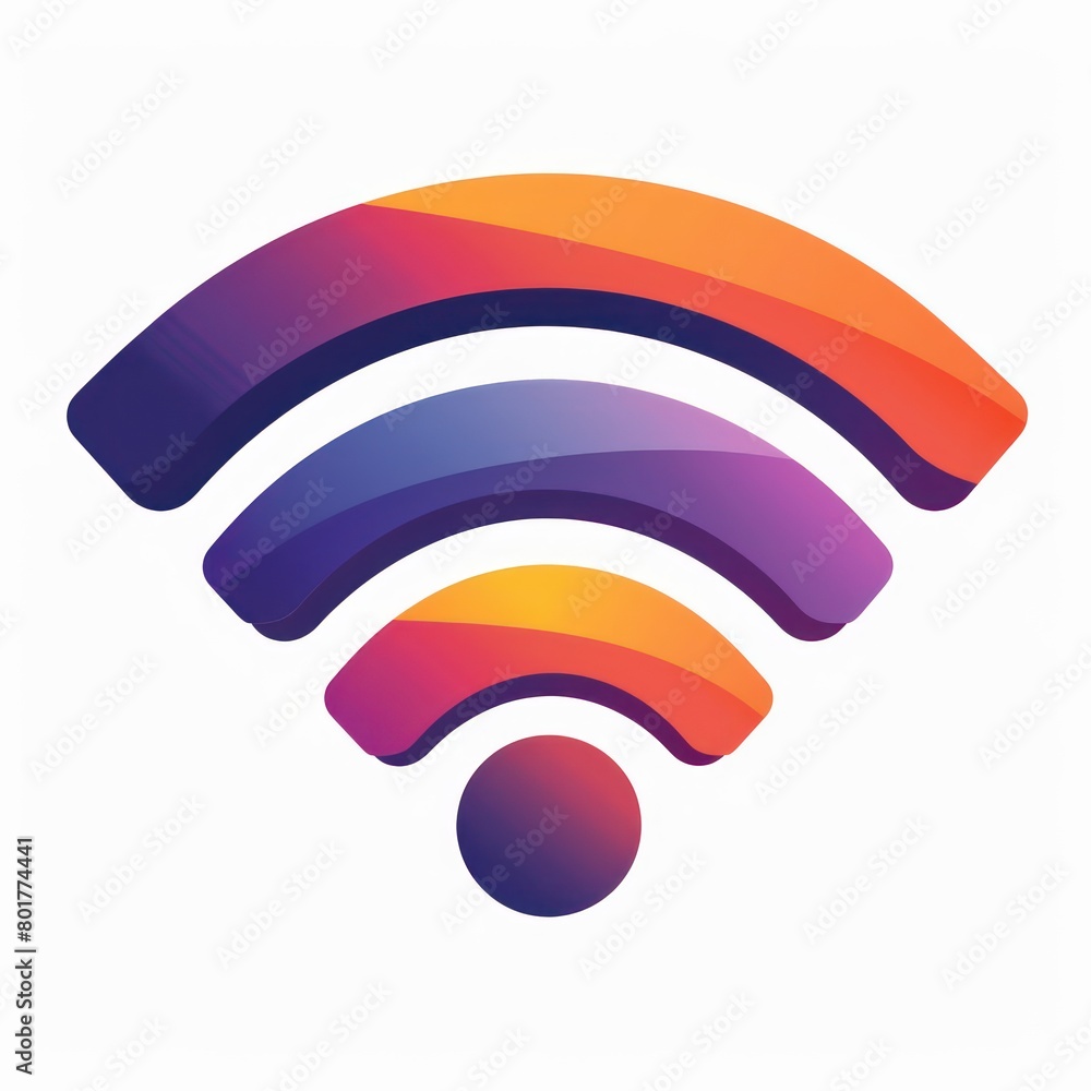 wifi 7 icon design logo at white background wifi 7 icon design logo at white background