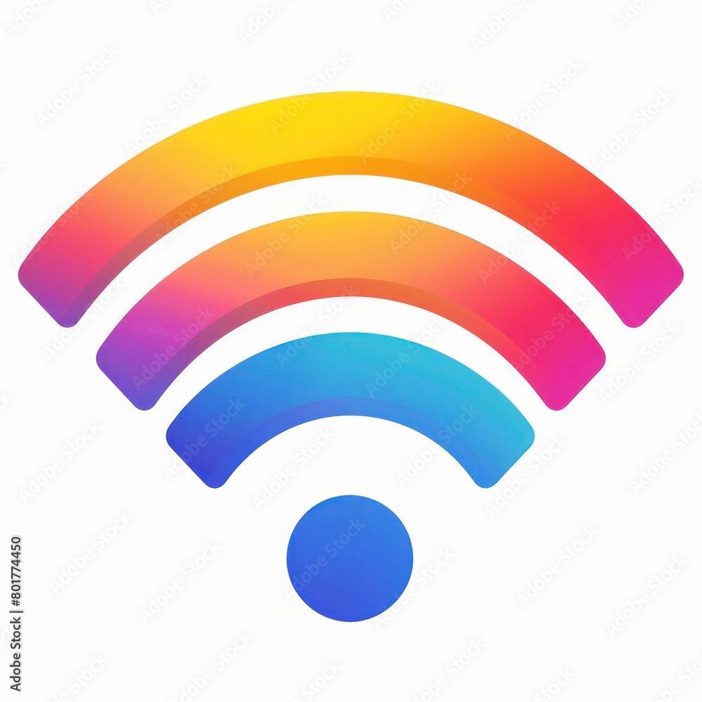 wifi 7 icon design logo at white background wifi 7 icon design logo at white background