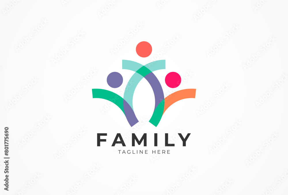 People logo design, Family Community human Logo template element, vector illustration People logo design, Family Community human Logo template element, vector illustration