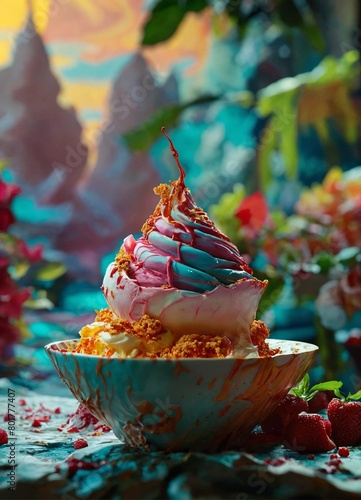 Imagine a digital canvas where pixels dance and swirl to create the most mesmerizing masterpiece of cup swirl and Thai gelato you've ever seen. In this cutting-edge adventure, we invite you to harness