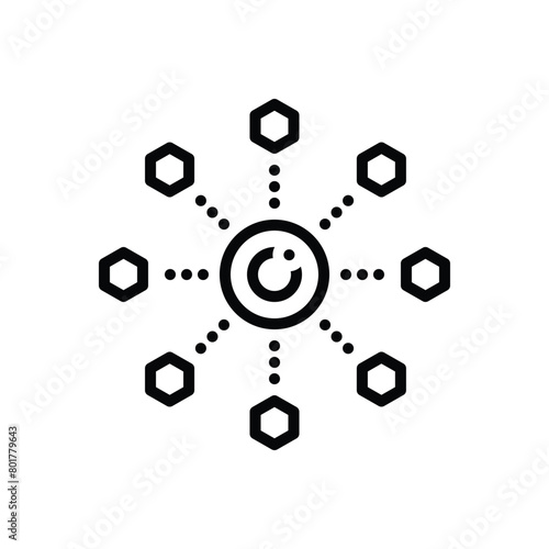 Black line icon for viral marketing 