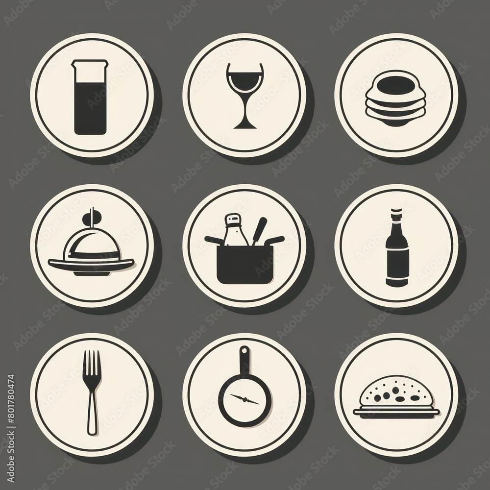 restaurant menu categories icon set restaurant menu categories icon set